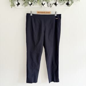 Tory Burch Career/Office Callie Skinny Ankle Pants in Navy Side Zipper Size 10